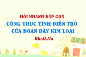 Công thức tính điện trở R của đoạn dây kim loại lớp 11?